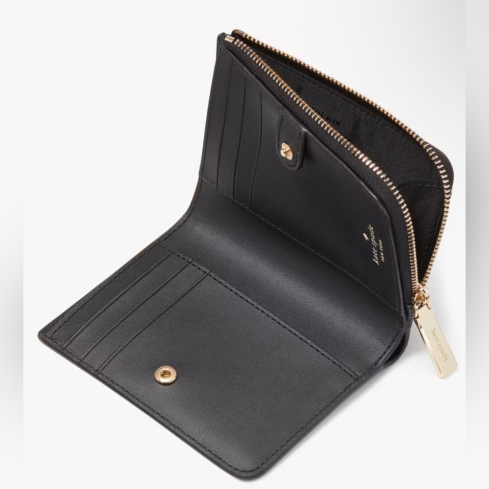 NWT - Black Kate Spade Madison Small L-Zip Wallet - Picture 3 of 5